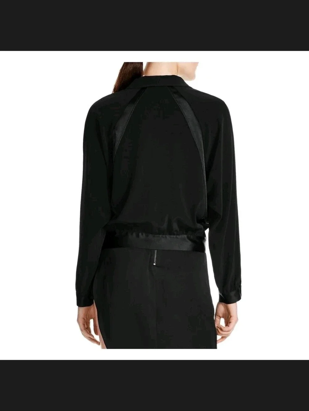 Black Women's Bomber Jacket - Classic Lightweight Coat